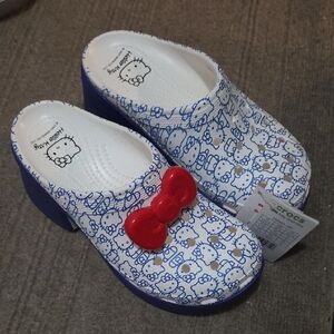 NWOB Mens Crocs Hello Kitty Edition Platform Siren Adult Clogs Size Mens US 11
